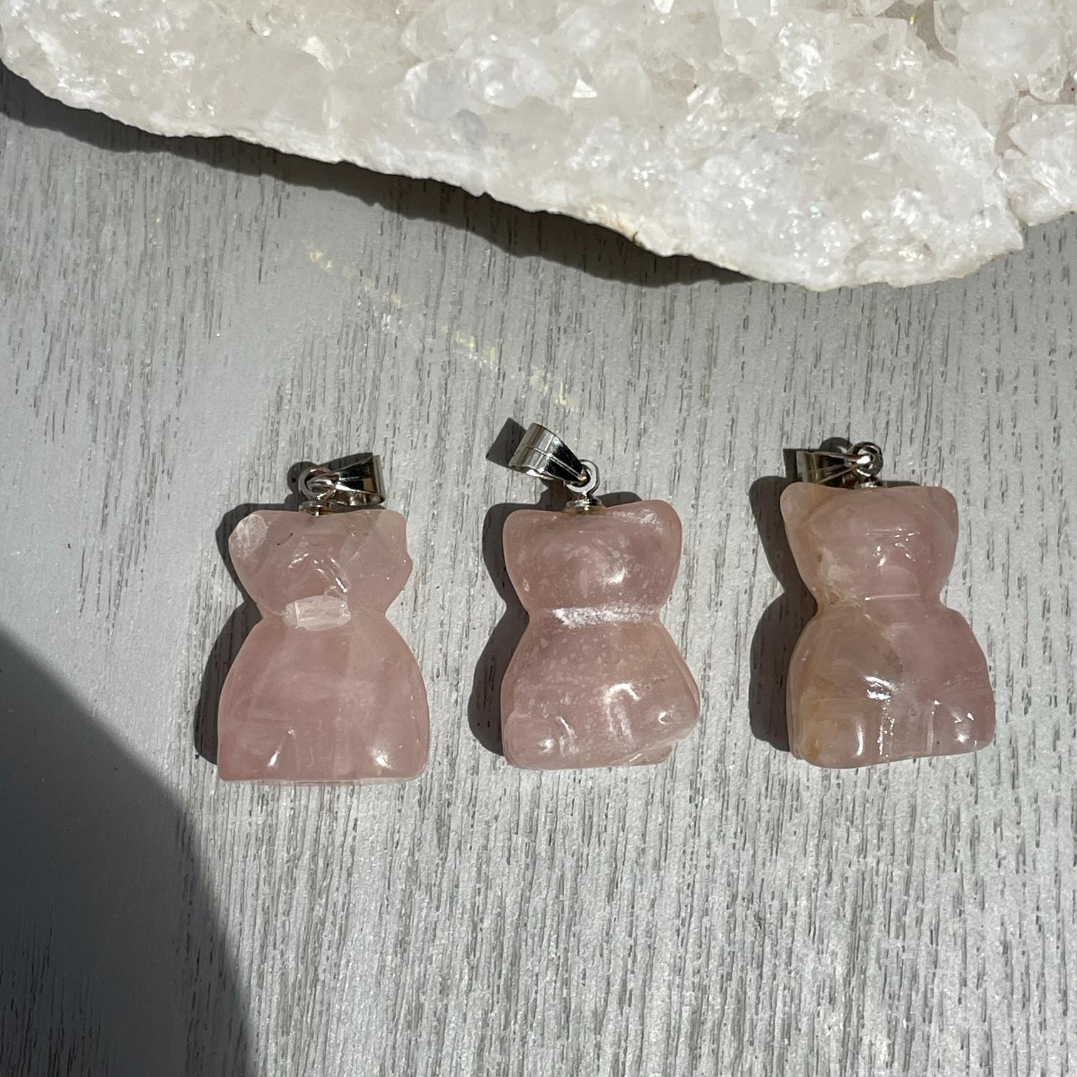 Rose Quartz Cat Pendant Rose Quartz Cat Pendant